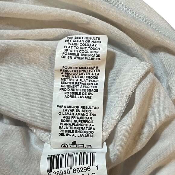 Karen by Karen Kane Cream S Tee – Lightweight Minimalist Botanical Chic - Picture 9 of 9